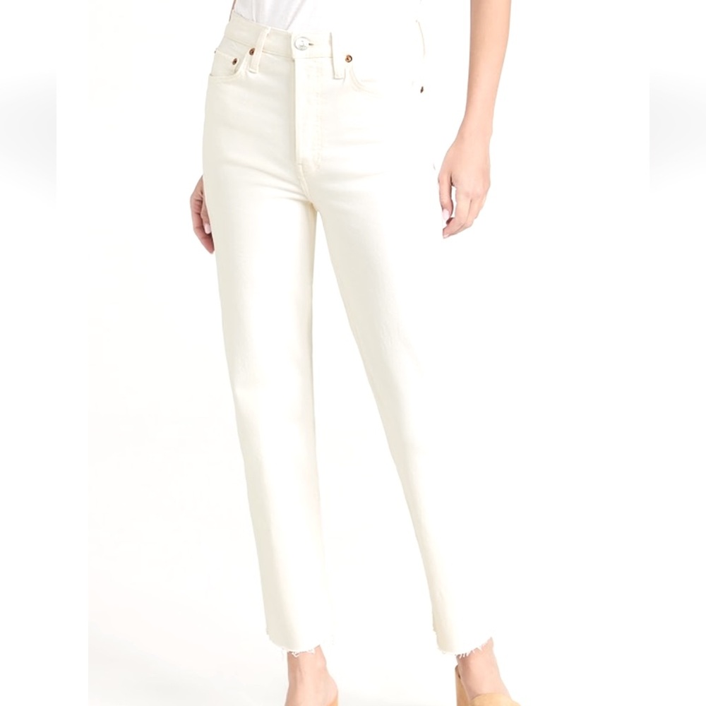Citizens Of Humanity Charlotte White Straight Leg Jeans